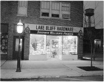 Hardware store at night